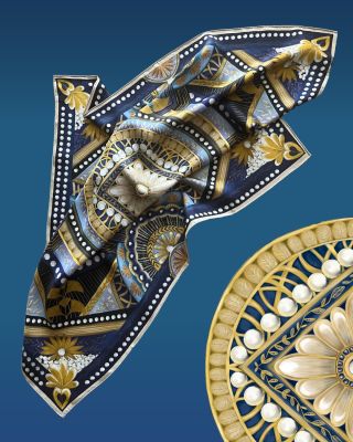 Posledním kouskem z naší podzimní kolekce Sophisticated je hedvábný šátek Art deco style. Kombinace přísné geometrie s...