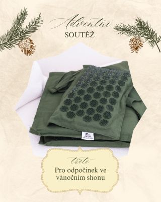 Vyhrajte ve třetí adventní soutěži balíček s akupresurní podložkou v zelené barvě! Co musíte udělat: ✨ SLEDUJTE náš IG...