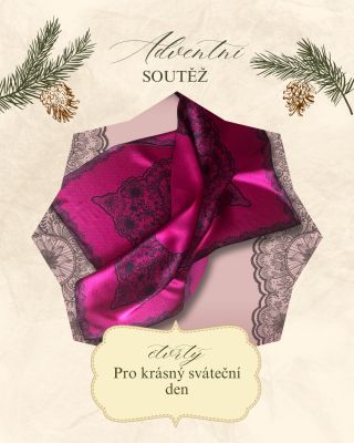Ve čtvrté a poslední adventní soutěži můžete vyhrát balíček s naším prémiovým oboustranným hedvábným šátkem Desire! Co...
